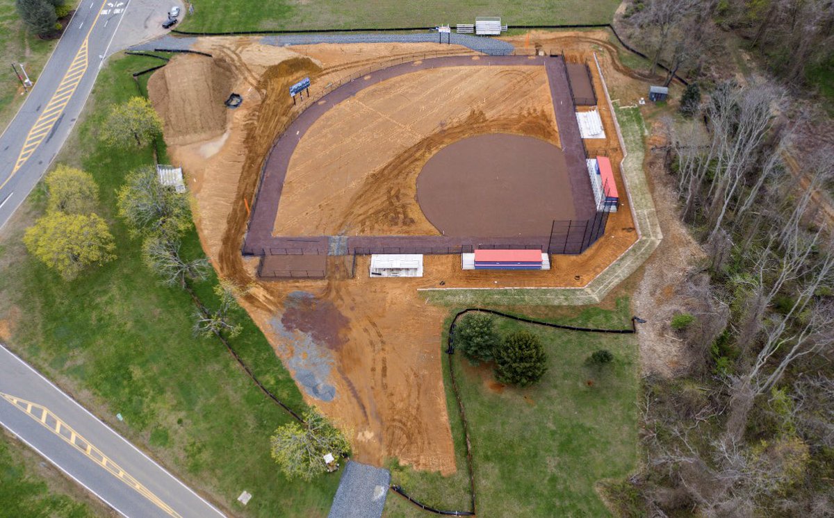 BCCAthletics's tweet photo. “If you build it....they will come!” 

Baseball and softball fields are coming along! https://t.co/QSDQ8f1x3h