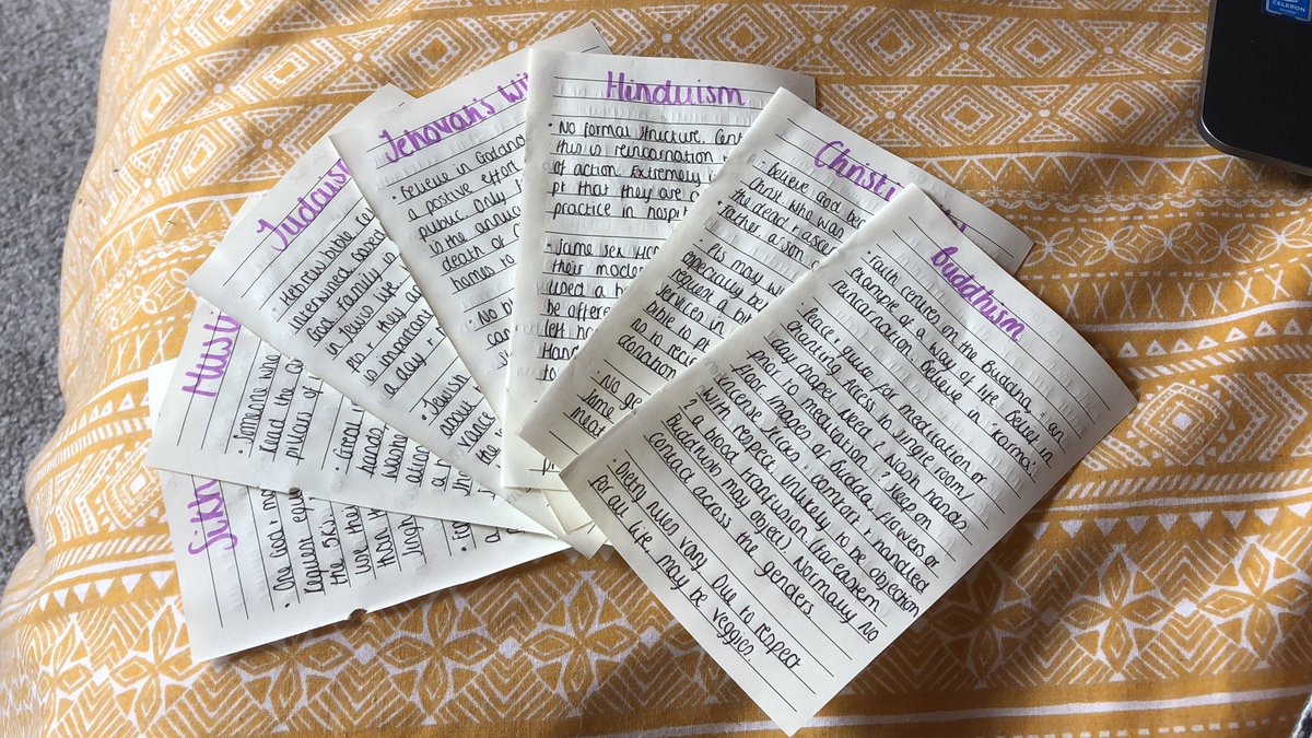 abiPUNC19's tweet photo. Created cards on a number of different religions to ensure that patients get individualised person centred care regarding their religious views and beliefs #NRS413 https://t.co/G5IWxb6vS9
