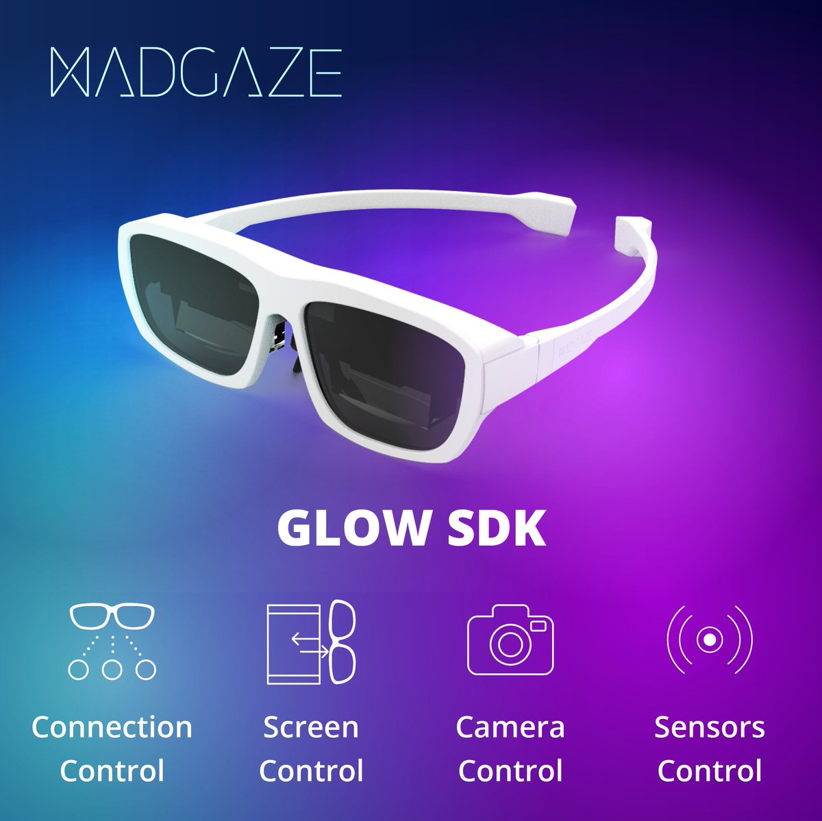 家庭用AR/MRグラス「MAD GAZE GLOW」 GLOW / ブラック 日本販売済み