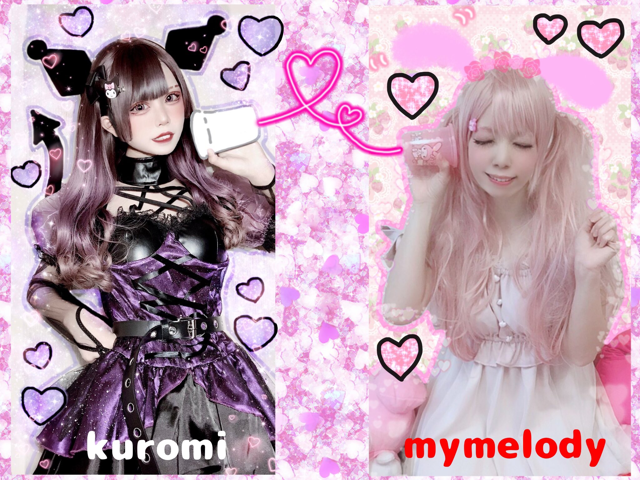 Twitter 上的 めろ Mymelody Kuromi サンリオ擬人化 クロミちゃん ねるちゃん Chocomogumogu マイメロ めろ サンリオ擬人化 サンリオ Cosplay T Co Swlbl0oay7 Twitter