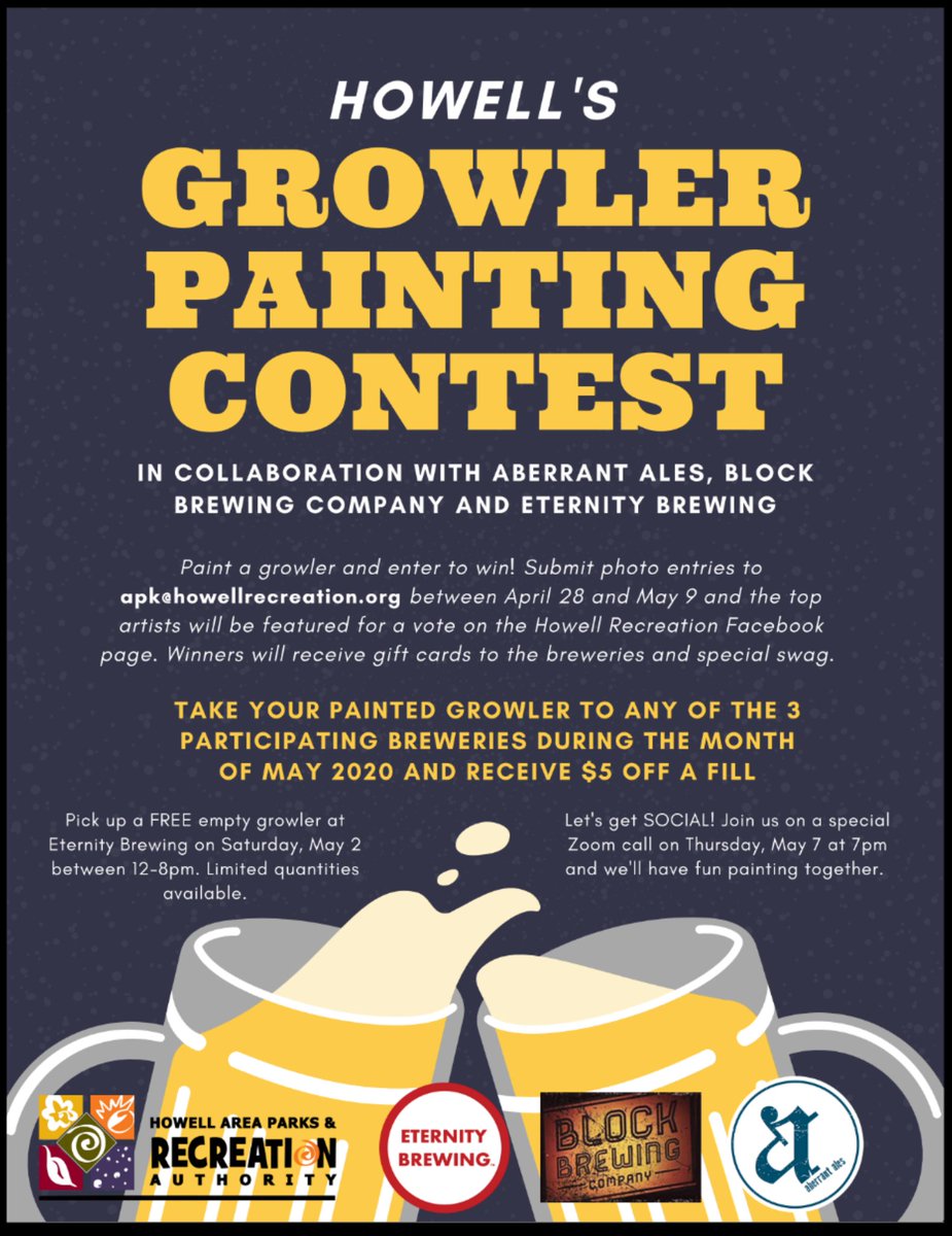 EternityBrewing's tweet photo. We're proud to be partnering with @BlockBrewing @AberrantAles and @HowellRecAuth for this! Let's see your skills! https://t.co/xYjEspGXlu