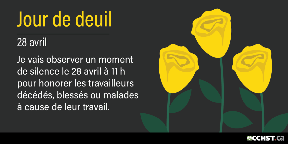 DemixQc's tweet photo. Aujourd'hui, nous honorons ceux qui ont perdu la vie ou ont été blessés sur le lieu de travail. Aujourd'hui, nous renouvelons notre engagement envers la sécurité de nos employés et de leurs familles, car la sécurité commence à la maison #Jourdedeuil #Restezensécurité https://t.co/738xjXdHX3