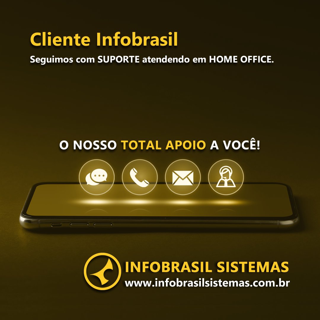 INFOBR_Sistemas's tweet photo. O momento é de crise, mas continuaremos firmes com o total apoio a você que é nosso cliente. 🙂
SUPORTE atendendo em HOME OFFICE❗️
Contatem-nos sempre que precisarem.
🌐 https://t.co/yANS3hRs1F
📧 suporte@infobrasilsistemas.com.br
🎧 Central INFO (85) 3246-0368
#INFOBRASIL https://t.co/98GCJmm3AX
