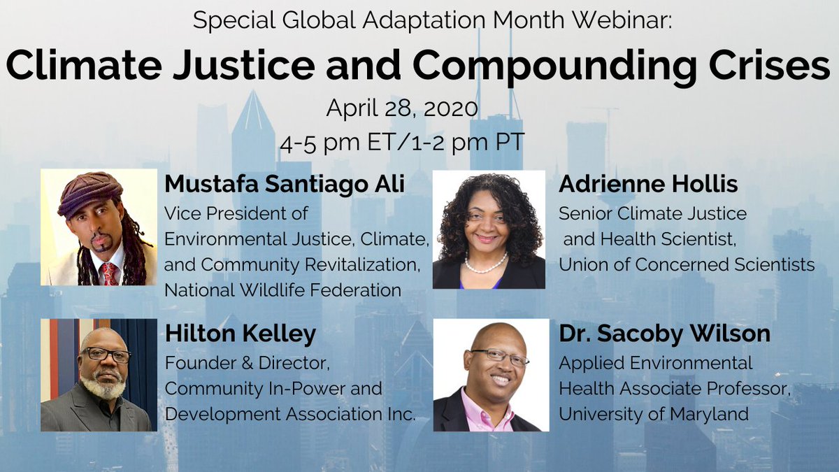 Make sure to register for today's webinar. The panel will discuss the intersection of the COVID-19 EPA deregulation order and #climatechange on #environmentaljustice communities. Happening at 4pm ET/1pm PT - don't miss it! 
Register here: ow.ly/rRNi50zmwqs
#GAMeOnforClimate
