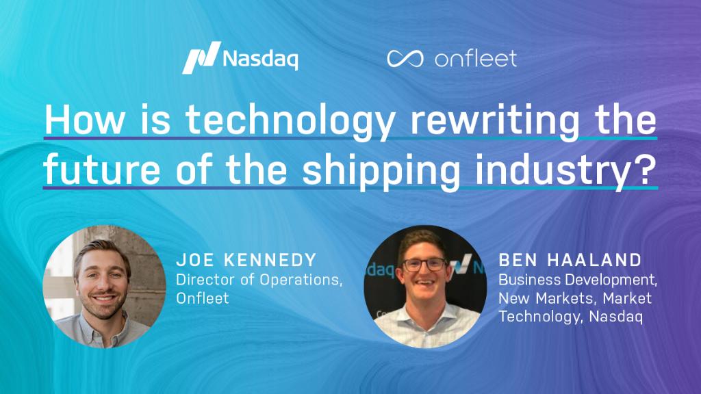Nasdaq (@nasdaq) on Twitter photo How can technology rewrite the delivery industry? 🛳️ @Onfleet, a last-mile software company, and <a href="/Nasdaq/">Nasdaq</a> explore how advanced technologies are transforming the future of an industry formerly reliant on manual processes. Listen to the podcast to learn more: spr.ly/60191fHMB How can technology rewrite the delivery industry? 🛳️ @Onfleet, a last-mile software company, and <a href="/Nasdaq/">Nasdaq</a> explore how advanced technologies are transforming the future of an industry formerly reliant on manual processes. Listen to the podcast to learn more: spr.ly/60191fHMB