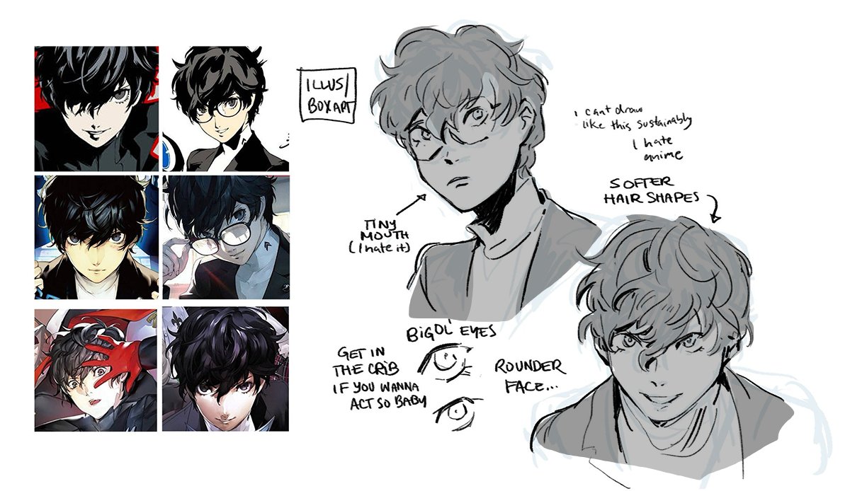 man drawing p5 fanart rly got me obsessed over this nonsense... theyre so different :\ 