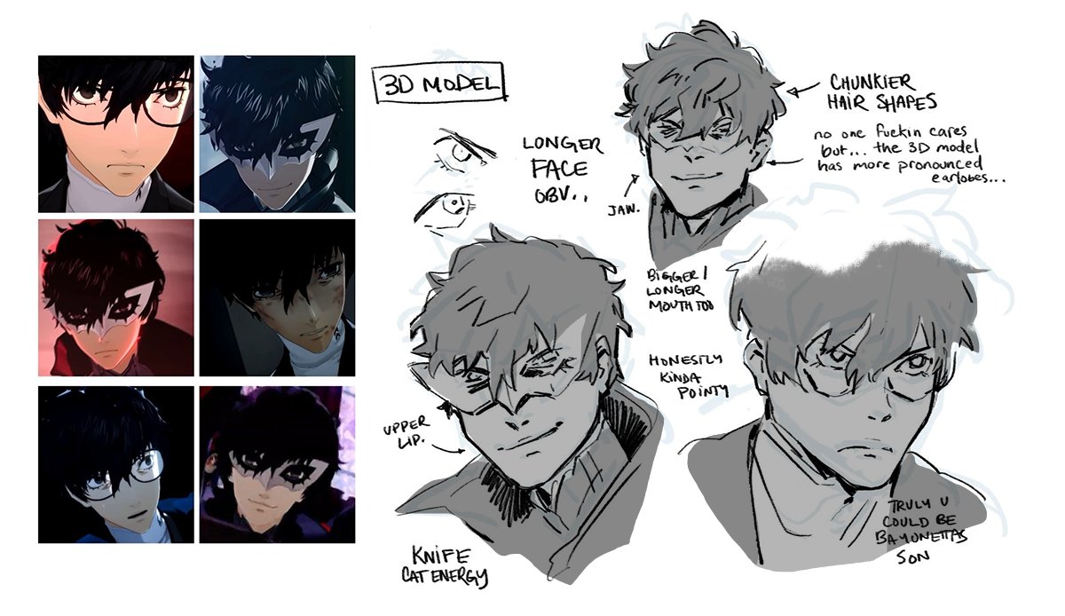 man drawing p5 fanart rly got me obsessed over this nonsense... theyre so different :\ 