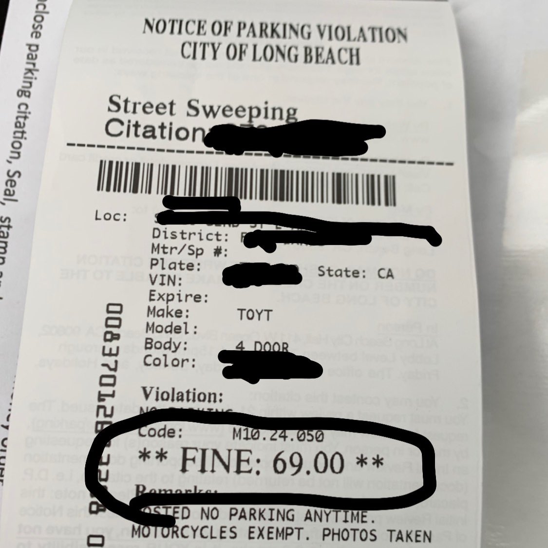 thecassman's tweet photo. RT if you think @LongBeachCity issuing $69 parking tickets during an international pandemic is a great bit @LongBeachPost @LongBeachMayor https://t.co/fl9ioByWVG