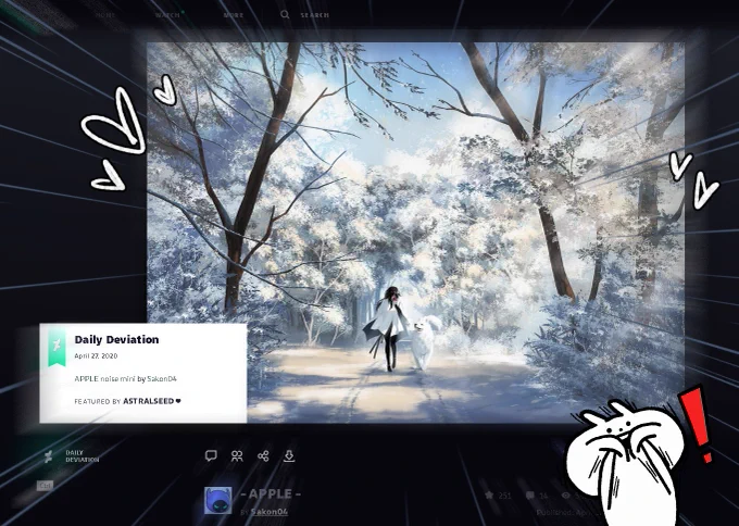 AAAAAAAAAA THANK YOU SO MUCH FOR THE FEATURING!!
Got Daily Deviation on Deviantart 😭😭😭😭😭

Thank you so much for noticing my background artworks 
https://t.co/qNHnjbTVXd ❄️❄️❄️❄️ 