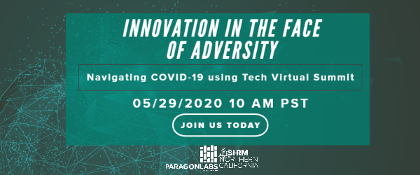 SHRMNorCal's tweet photo. Hear how HR leaders are adapting their workplaces to COVID-19 &amp; how tech &amp; creative problem solving will continue to play a leading role.

JOIN US:  May 29 - Innovation in the Face of Adversity: Mitigating the Effect of COVID-19 with Tech

REGISTER NOW:
https://t.co/vhotuZ8gNz https://t.co/KtpaPVPM12