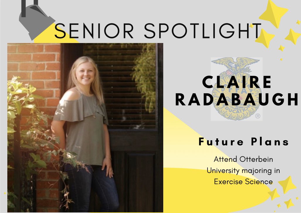 edonnwffa's tweet photo. 🔹🔸2020 Edon FFA Senior Spotlight: Claire Radabaugh🔸🔹 https://t.co/FeTMstgLhv