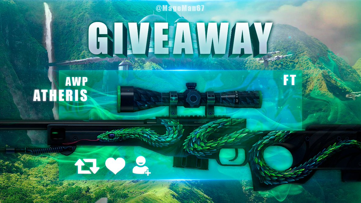Mohaman67's tweet photo. 🚨CS:GO GIVEAWAY🚨

🎁AWP | Atheris (Field-Tested)

☑️RT🔁&amp; FAV ♥️
☑️Follow me @MageMan67 
☑️Tag 2 CS:GO Lovers

🎉Winner in 7 Days! let's gooo! https://t.co/SgK0ntfNfR