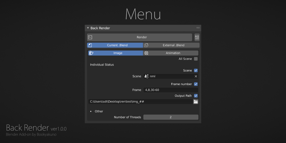 忘却野 On Twitter バッチレンダリングをサポートするアドオン Back Render バックグラウンドでblenderを起動し コマンド ラインから全シーンや複数blendファイルを一括レンダリングします ダウンロード Https T Co Kjkwr3owf9 忘却まとめ Https T Co
