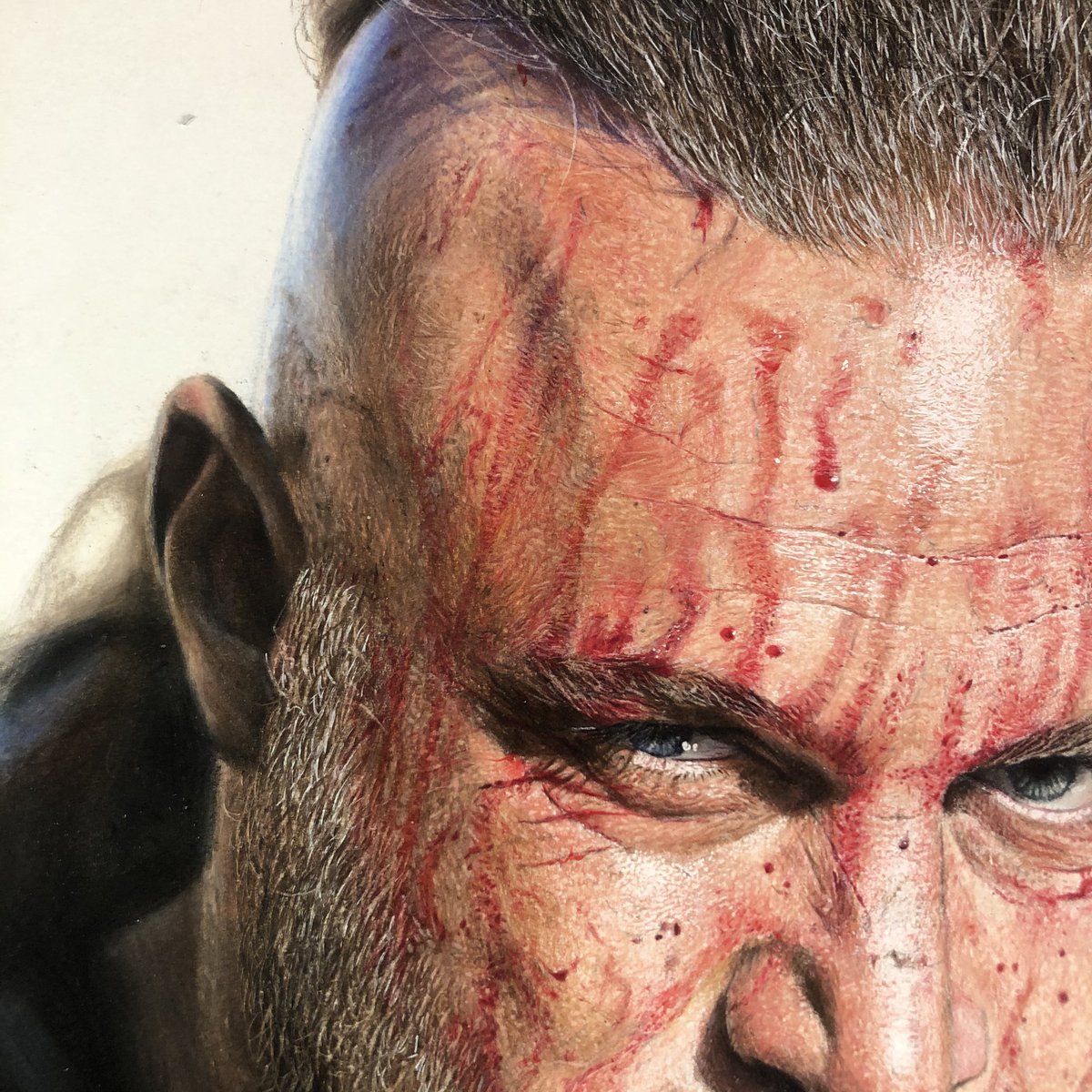 ARdraw10's tweet photo. j’ai enfin terminé ce portrait, Ragnar Lothbrok les amis https://t.co/WChtftFRyj