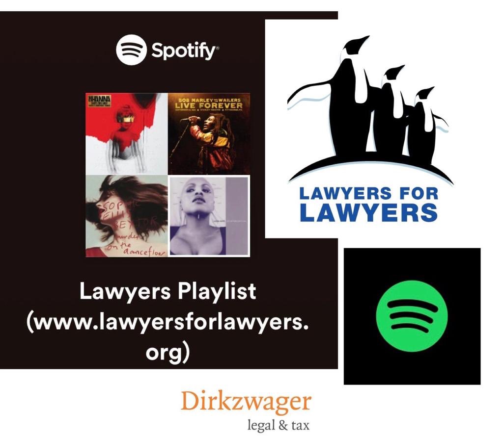 Work hard, play harder🎧! Onder deze slogan is onze #advocaat <a href="/ChantalvdBorne/">ChantalvdBorne</a> een openbare Spotify-playlist gestart. Hiermee vestigen we graag de aandacht op <a href="/L4L_INT/">Lawyers for Lawyers</a> én hun werk om collega-advocaten over de hele wereld te ondersteunen! lnkd.in/di-JjPU #lawyers #playlist