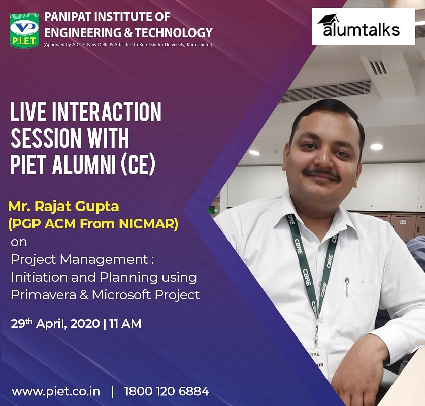 PIETPanipat's tweet image. Today, when students are unable to visit college &amp;amp; industries, PIET has tackled this challenge through interaction sessions conducted by industry experts who also happen to be our alumni
#PIETAlumni #InteractionSession #ProjectManagement #planning #industry #CE #MicrosoftProject