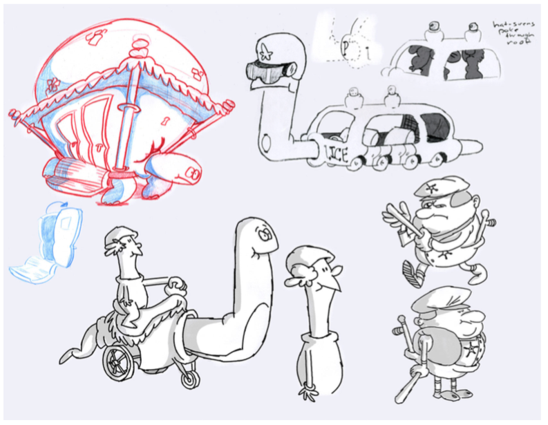 Haha oh wow, drawings from when I tested on Chowder for props. 