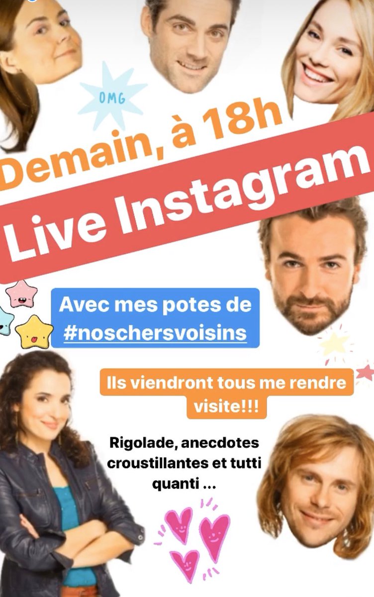 Isabelle Vitari (@isabellevitari) on Twitter photo Rdv demain pour un live insta avec mes potes de <a href="/NosChersVoisins/">Nos Chers Voisins</a> vous venez? On va se marrer! Rdv demain pour un live insta avec mes potes de <a href="/NosChersVoisins/">Nos Chers Voisins</a> vous venez? On va se marrer!