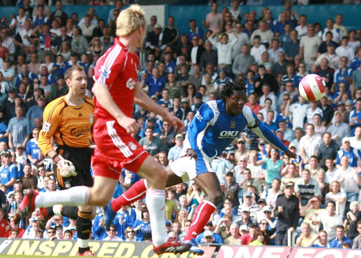 Pompey's tweet photo. ⚽️ Benjani and Niko Kranjcar on the scoresheet to see off @LFC

📆 On this day in 2007 

#Pompey https://t.co/qS1lDgSFeV