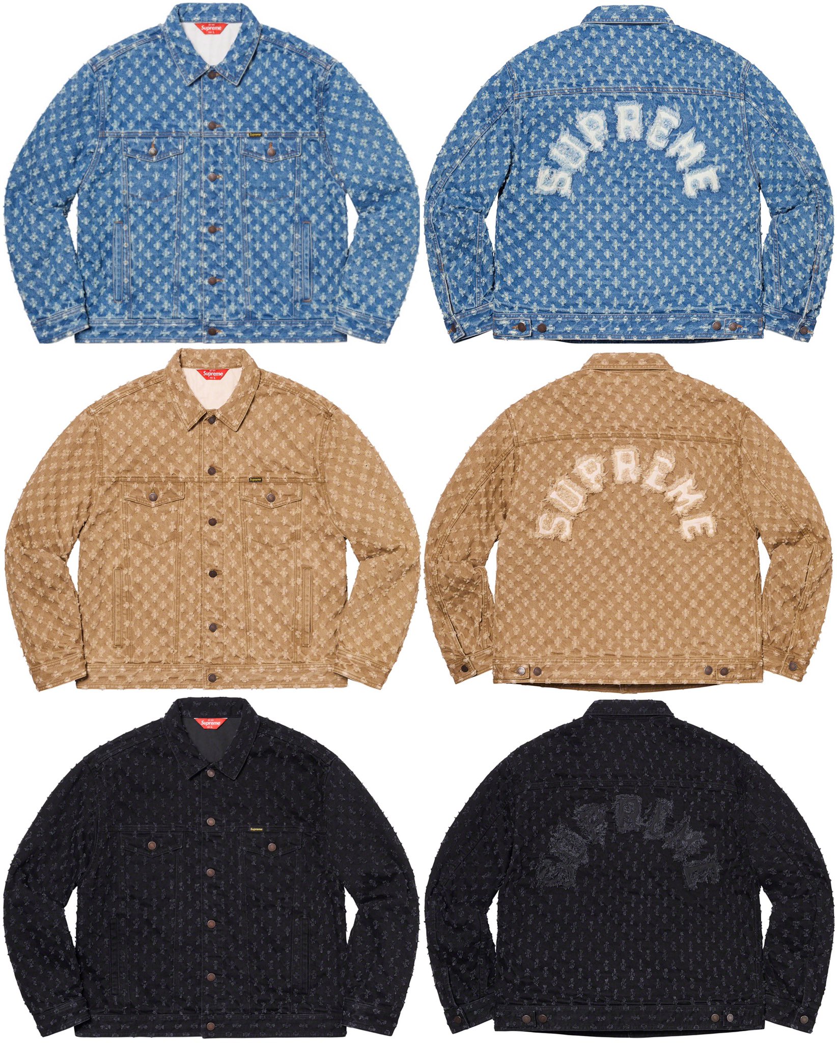 メンズSupreme Hole Punch Trucker Denim Jacket