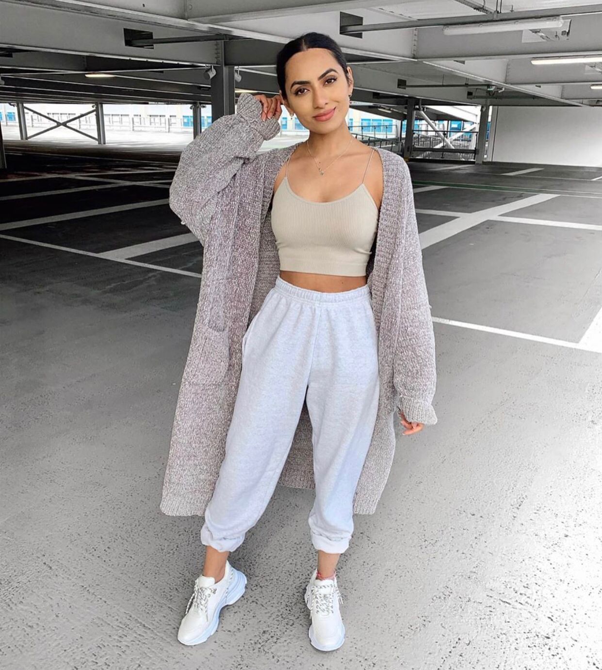 House of CB on X: Slouchy and cozy in the Celine cardigan! 🤍 As seen on  nikkirai_ Shop:   / X