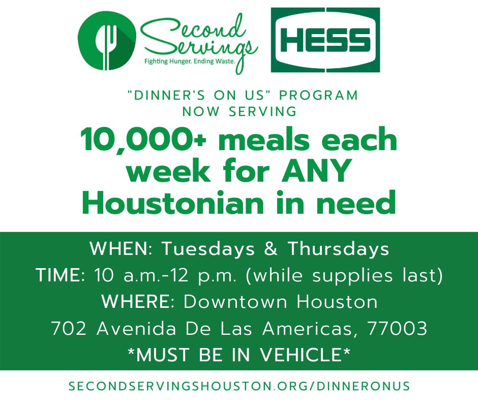 houcharity's tweet photo. #Repost Today you can pick up food from Second Servings!
#help #houstonhelp #hunger #food #kids https://t.co/CBHLBfJVNw