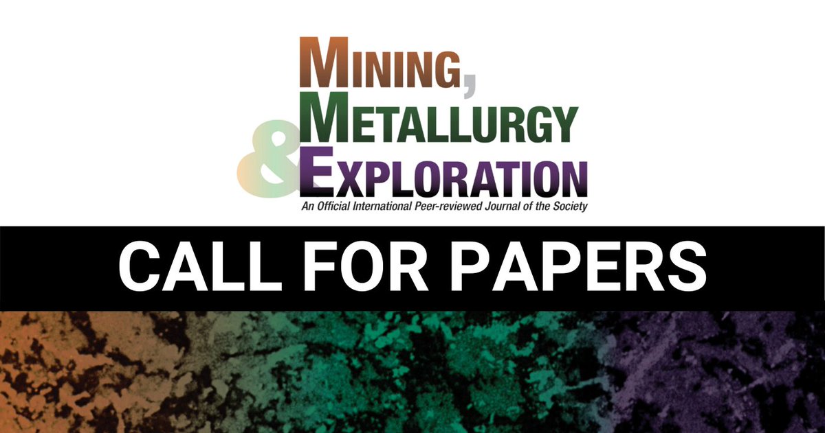 smecommunity's tweet image. If you presented at #MineXchange2020 or another SME conference, we welcome your submission of your preprint manuscript to the SME Mining, Metallurgy &amp;amp; Exploration (MME) journal. 
Find author&apos;s promotional benefits &amp;amp; additional info at ow.ly/o0GJ50z3OJv.