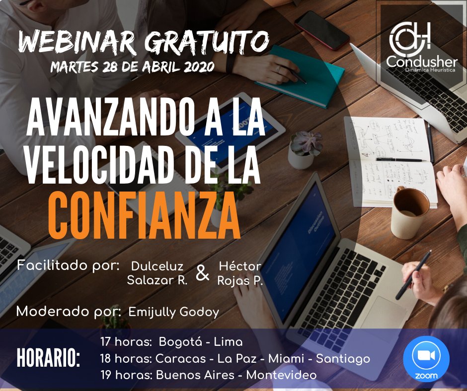 condusher's tweet photo. Estas cordialmente invitado a nuestro WEBINAR GRATUITO, tendrá lugar HOY martes 28 de Abril a través de ZOOM
.
Espera a que sea la hora en tu país y haz clic en este link para accesar:  https://t.co/0K0JE3foDJ
.
¡ASISTE! https://t.co/nobzxPM9Kb