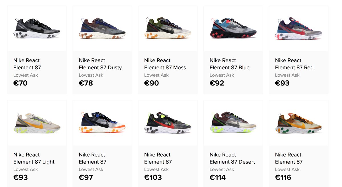 MoreSneakers.com on Twitter: "AD: You can now grab the Nike React Element  87 at a good price via StockX =&gt; https://t.co/5ntX5zUfpP  https://t.co/og44Ub2txv" / Twitter