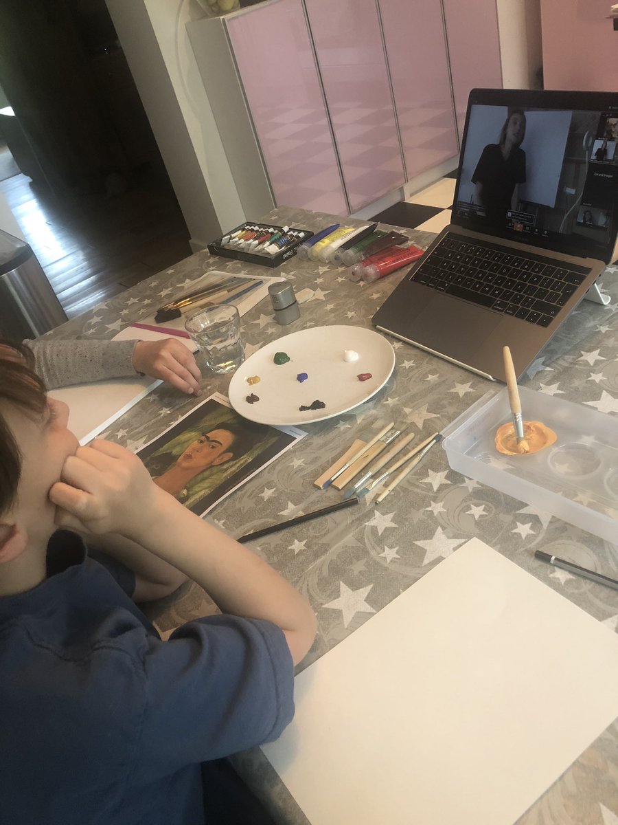 morrisnmore's tweet photo. @IdeHillSchool Frida Kahlo art session today. Learning about Mexico and her artistic style. https://t.co/zXyngtzGfV