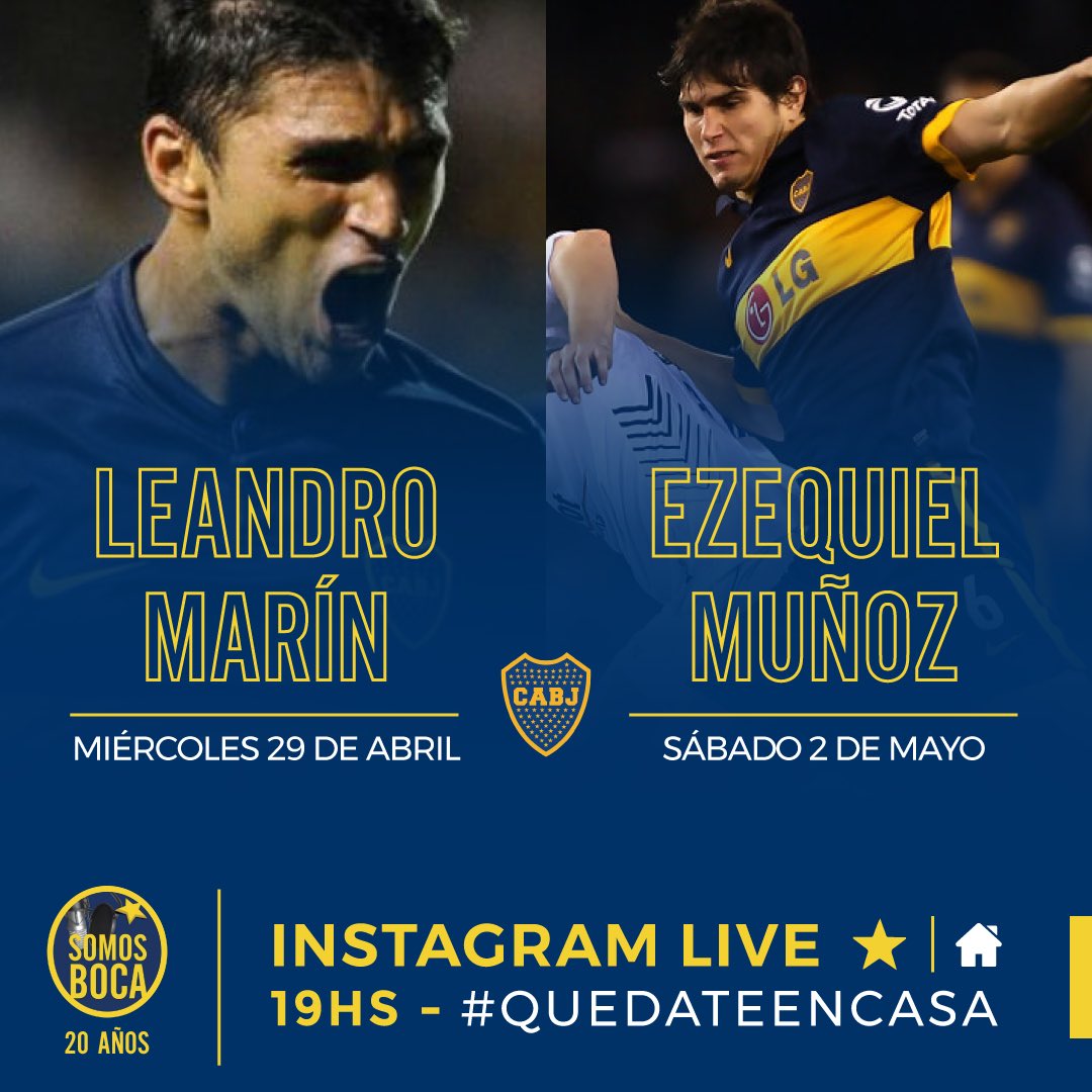 somosboca770's tweet photo. No se pierden las geniales charlas de esta semana! @leamarin22  y @EzequielMunoz  💪🏻 ⚽️A sumarse a nuestro #Instagram #SomosBocaTV  para seguir disfrutando historias #Xeneizes y la actualidad de muchos futbolistas que han iniciado su carrera en @BocaJrsOficial #diseño @sstrasnoy https://t.co/dZIVSdNhpD