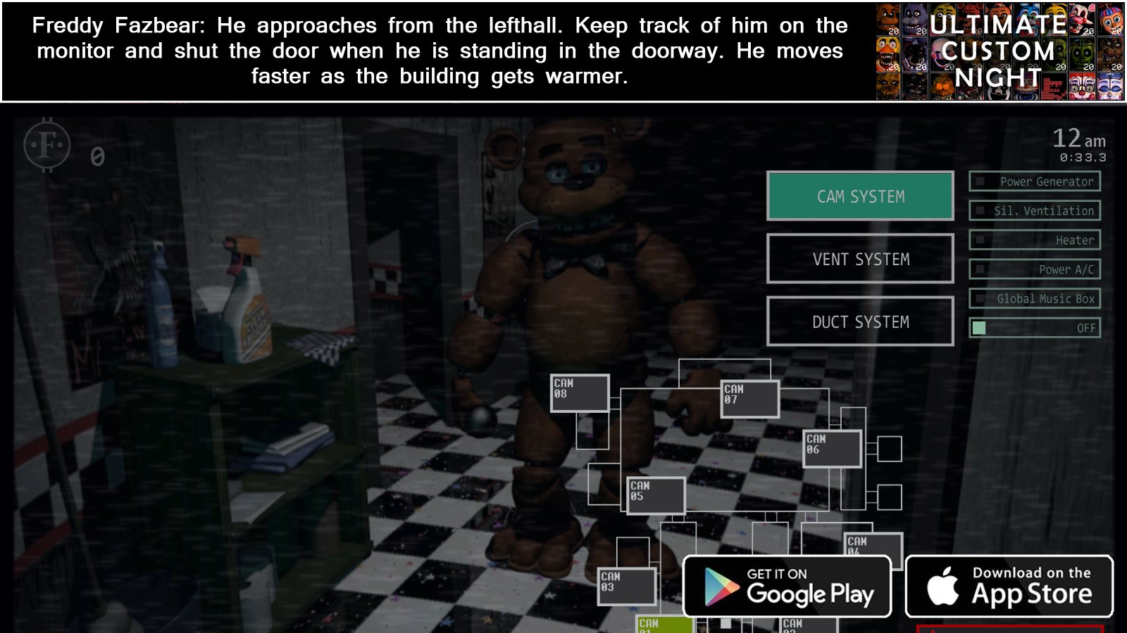 Play Five Nights at Freddy' s: Ultimate Custom Night, a game of