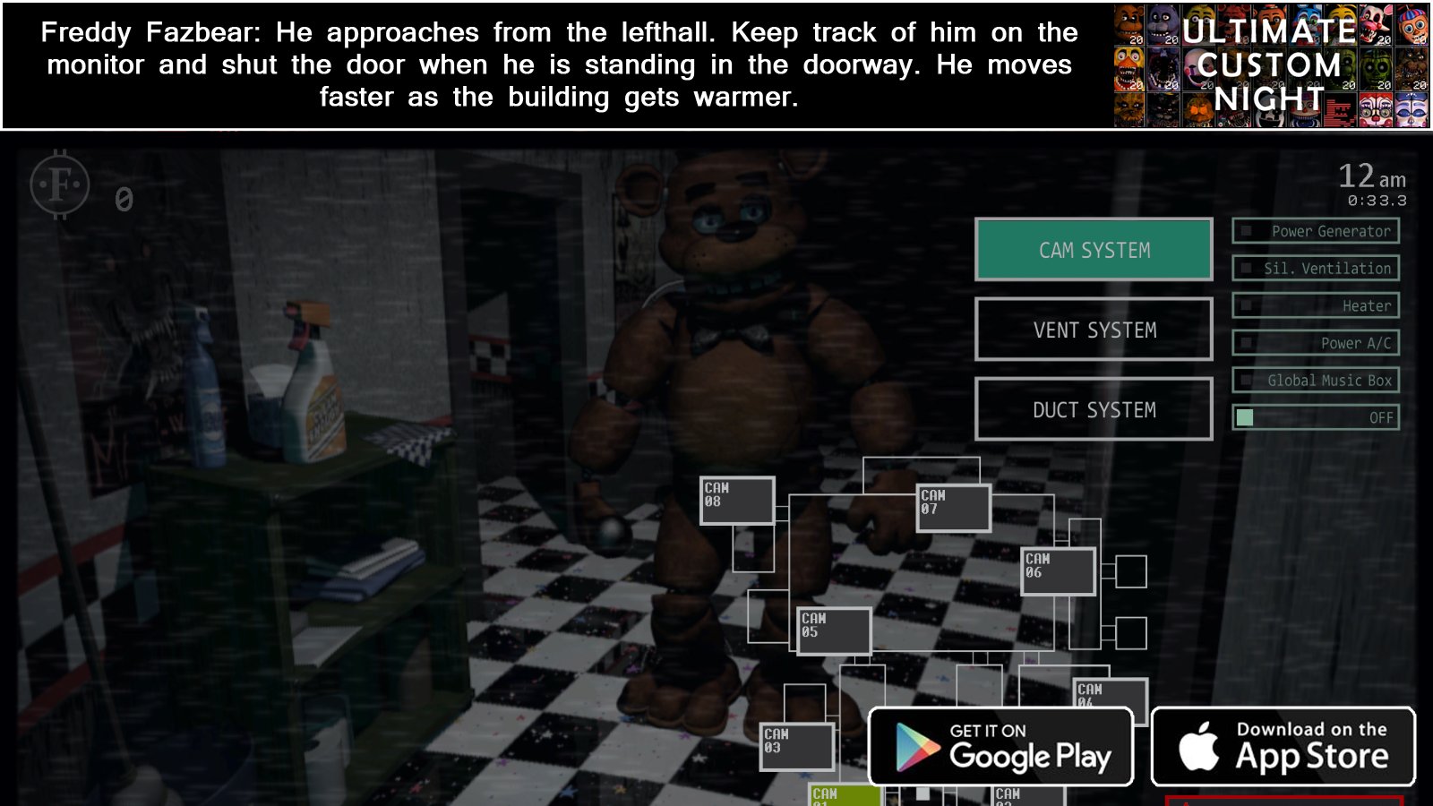 Clickteam on X: A small news update for Ultimate Custom Night and Freddy  Fazbear Pizzeria Simulator. #FNAF  / X