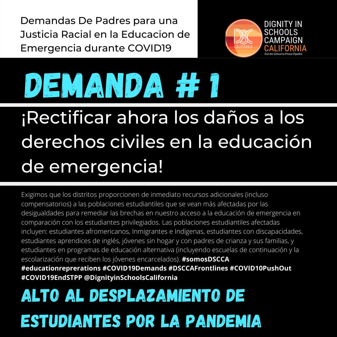 DSC_California's tweet photo. Alto al Desplazamiento de estudiantes por la Pandemia
https://t.co/TW46x4jXQq https://t.co/LhZfAU5xEM