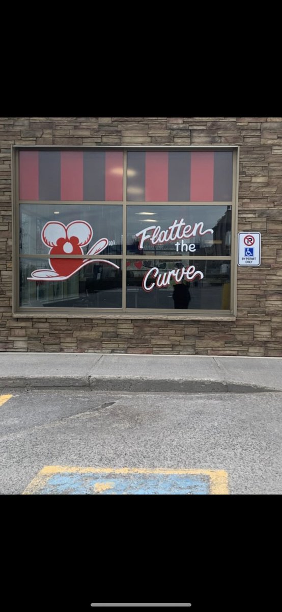 EhEm88's tweet image. Love the return of the @TimHortons Timbit Character to help spread the Flatten the Curve message! Looking good @Ptbo_Canada Tim Hortons locations! 👍🏻😁#FlattenTheCurve #TimHortons