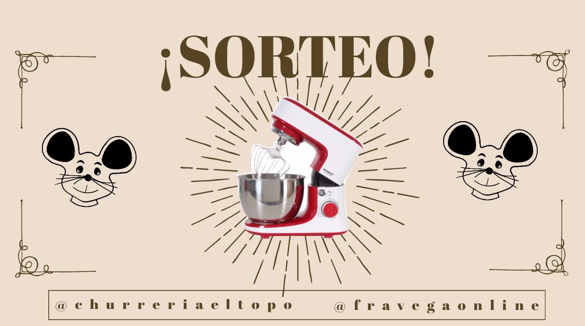 Sapiens! Como ya saben vamos a estar sorteando una BATIDORA/AMASADORA🥳
Participar es muy fácil; solo hay que dar RT🔁 y seguir a <a href="/churreriaeltopo/">soɹɹnɥɔ El Topo</a> y <a href="/fravegaonline/">Frávega</a>
Tienen tiempo hasta el 30/04 a las 13 hs⏳
Mucha suerte para todos y todas!! #ChurrosElTopo #Fravega