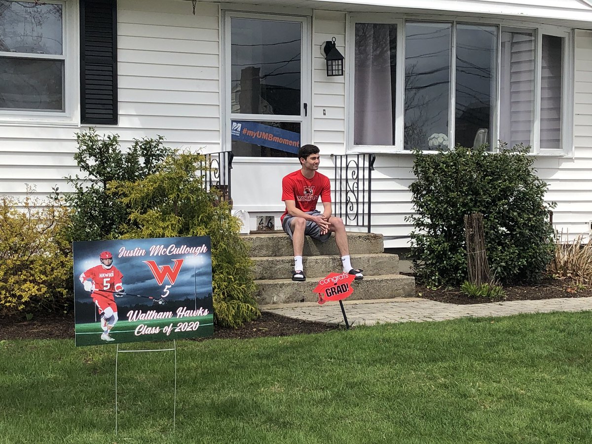 Waltham High School Senior Justin McCullough is excited people in the community are helping the Class of 2020 feel special ... story tonight at 5:30 <a href="/wbz/">WBZ | CBS News Boston</a> #wbz