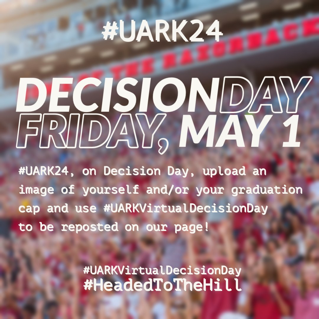 University of Arkansas Admissions on Twitter "UARK24, Join us for 