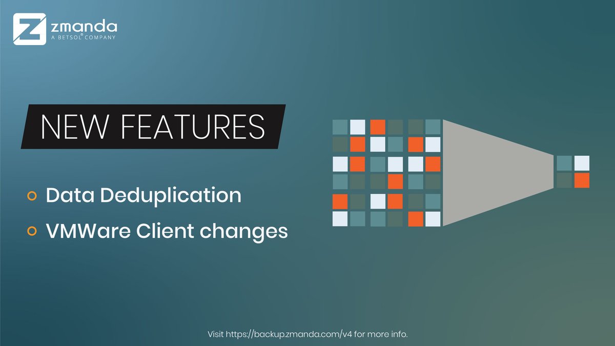 zmanda's tweet image. The new data deduplication &amp;amp; VMWare client upgrades coming to Zmanda will make it easier than ever before to backup &amp;amp; restore data. All coming soon to Amanda Enterprise! 😬

#Vmware #vmwareserver #backupandrestore #opensource #linux #serverbackup 

@VMware blogs.zmanda.com/data-deduplica…