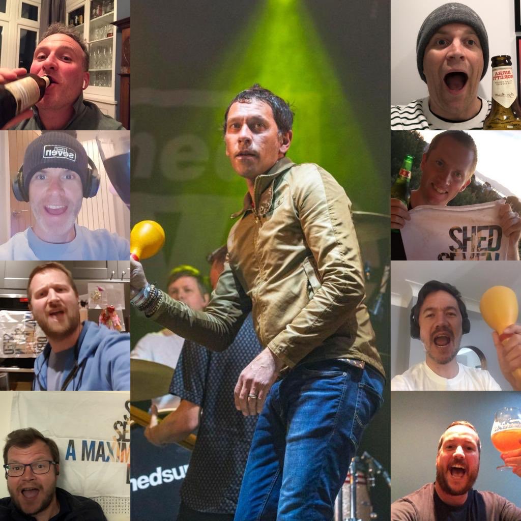 <a href="/Ricktw1tter/">Rick Witter</a> <a href="/shedseven/">Shed Seven</a> <a href="/AlanShed/">Alan's shed</a> Who needs to wait until #Shedcember! What an album. #merchedup #weboughtalltheteatowels #thanksforthemaraca