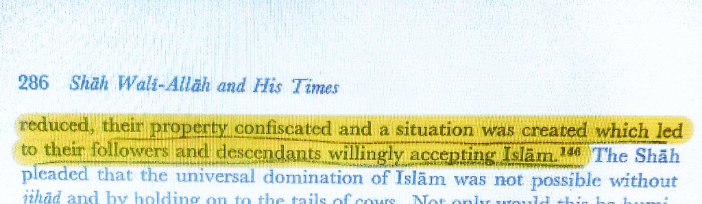 Some teachings of Shah Wali AllahTeaching No1Force is the best policy to spread Islam. Islam should be forced like a bitter medicine is forced through a child's throat.This is possible only if the leaders of Non Muslims are kiIIed who fail to accept Izlam.