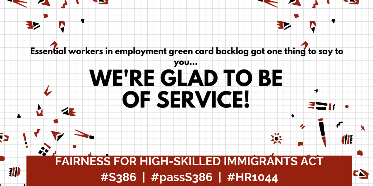 GCBCoalition's tweet photo. โ๏ธ #116Congress, ESSENTIAL WORKERS IN #GCBACKLOG. #PassS386โ
๐ฝ #S386 #HR1044, Fairness for High-Skilled Immigrants Act โ
@RepZoeLofgren @SenMikeLee @senatemajldr @SenSchumer @SenatorDurbin @SenKamalaHarris @SenateGOP @SenateDems
๐ #YesS386 ๐บ๐ธ
๐ฝ #S386IsGoodForAmerica ๐บ๐ธ https://t.co/a0usoSiUGU