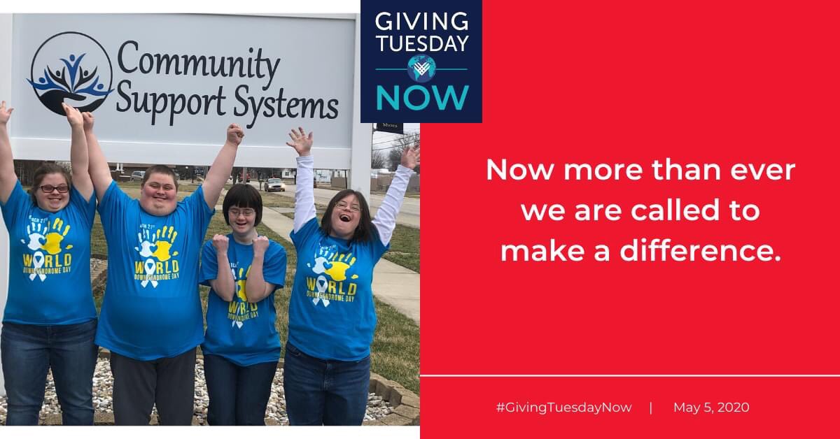 CSSCaresIL's tweet photo. Show your support for Community Support Systems!  #GivingTuesdayNow is NEXT Tuesday, May 5!  #csscares #GivingTuesdayNow!
https://t.co/4Yq1FWMXVC https://t.co/ut8EkUSBc1