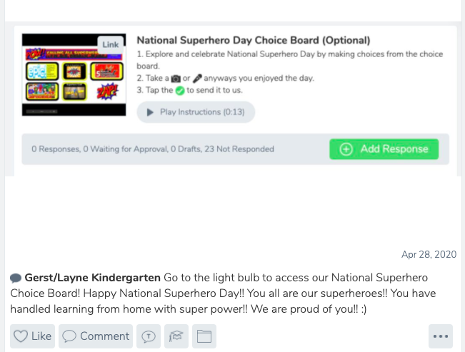 GerstAndie's tweet photo. It is National Superhero Day! Our students are such superheroes!  They have been rocking it during this time of change! April is "PurpleUp! For Military Kids!" and we are proud to show our support and appreciation for them today! @Tabschools #TigerStrong #PurpleUp https://t.co/0GTj9pC4A3