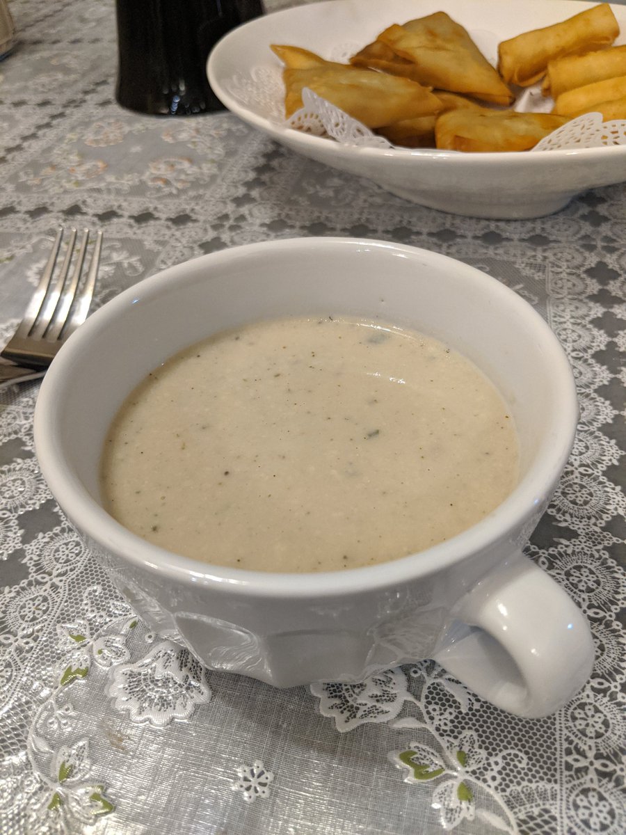 Today I made Cream of Cauliflower Soup.