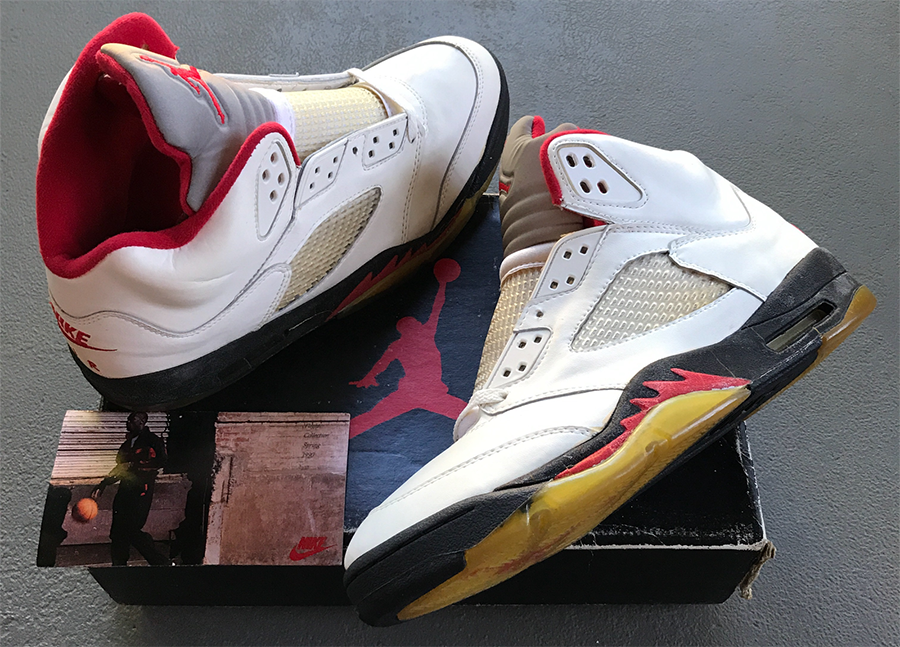 sneakerheadgame's tweet photo. The very first Air Jordan 5 - 1990

The jordan V were worn by Will Smith in 'The Fresh Prince of Bel Air'.
 
If the AJ 5 gave you superpowers what would they be?
 
#sneakerheadgame #sneakerhead #indiegame #sneakers #aj5 #airjordan #nike https://t.co/TgyobZOrW6