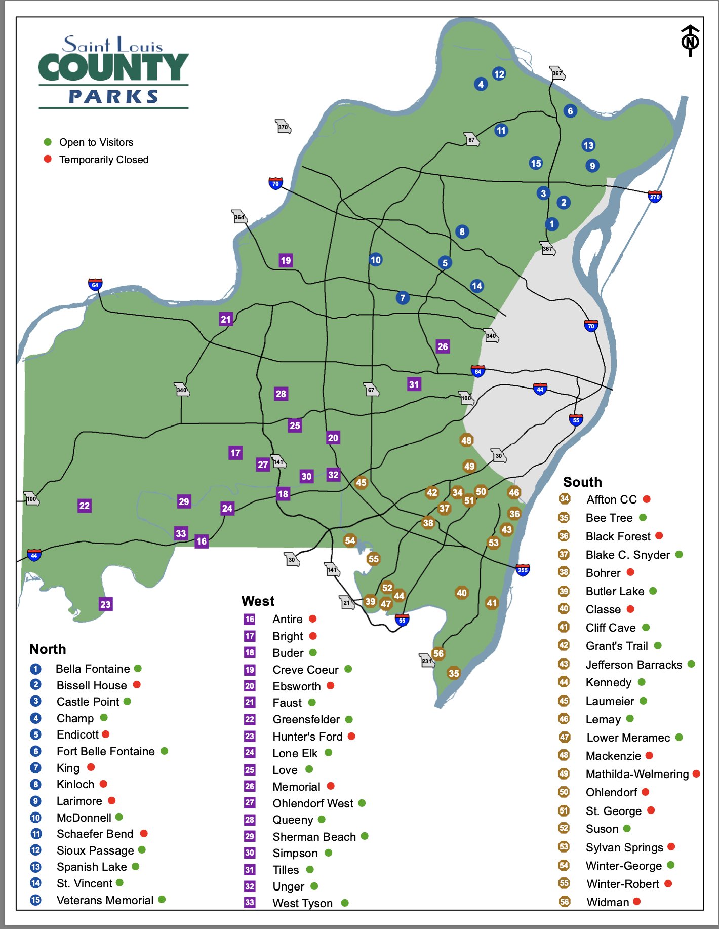 Map Of St Louis County St. Louis County Dph 在Twitter 上："As Of 10:30 This Morning, Select St. Louis  County Parks And Trails Have Reopened (Map Below). Please Practice Social  Distancing And Follow Signage Displayed. 🌳 #Knowstlco