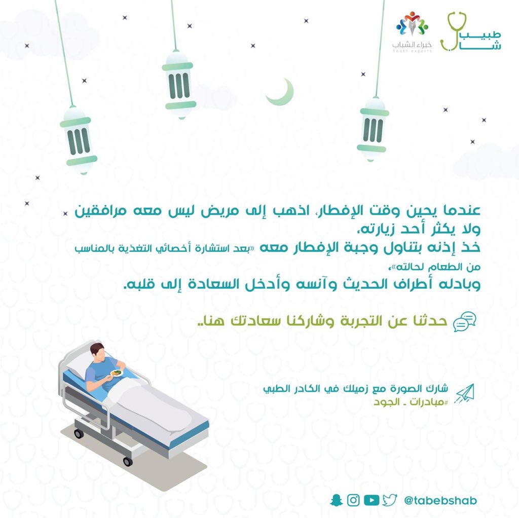 TabebShab's tweet photo. عندما يحين وقت الإفطار ؟ 🌙

حدثونا عن تجاربكم و سعادتكم هنا في #مبادرات_الجود ✨. https://t.co/syZAPDU072