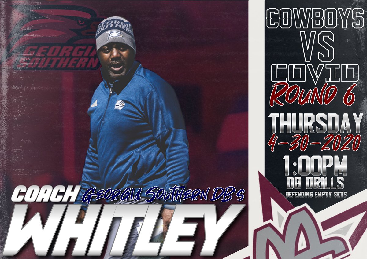 MadCoFball's tweet photo. #CvCClinic Round 6 - Thurs. 4/30/2020
1PM - @kwhit4 - Championship DB Drills & Defending Empty
Meeting ID: 256 301 4699
DM us for password!
#Fight4Four
#4EverLearning https://t.co/Uzf18YO5uT