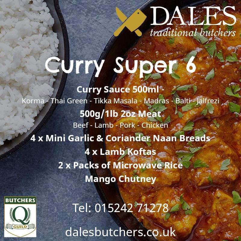 This curry offer is just one of the 3 fantastic 'Super 6' SPECIAL OFFERS we have waiting for you - Order today buff.ly/2Sil3jj